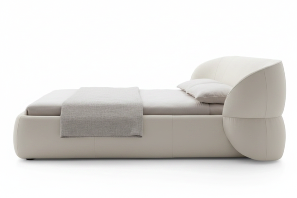 Asymmetric Sculptural Bed – Side Profile View