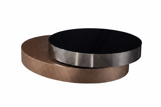 Auriva Dual-Layer Oval Coffee Table side view