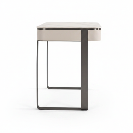 Side profile view of Pietra dressing table