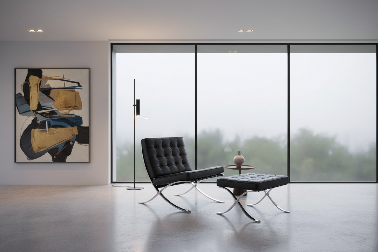 Arcus Lounge Chair & Ottoman — interior lifestyle context