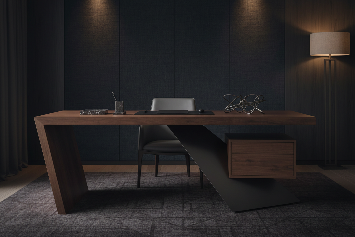 Vega Executive Desk — full interior context