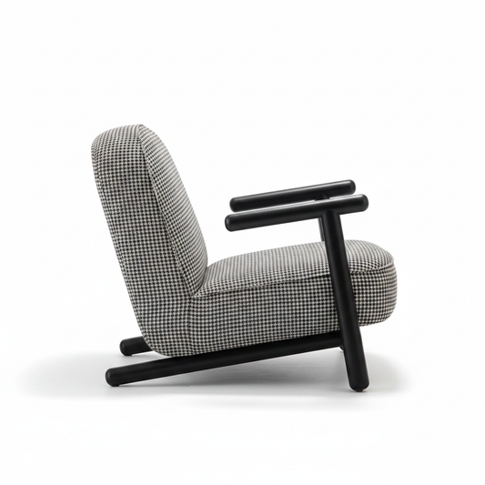 Grido Accent Chair & Ottoman — side profile