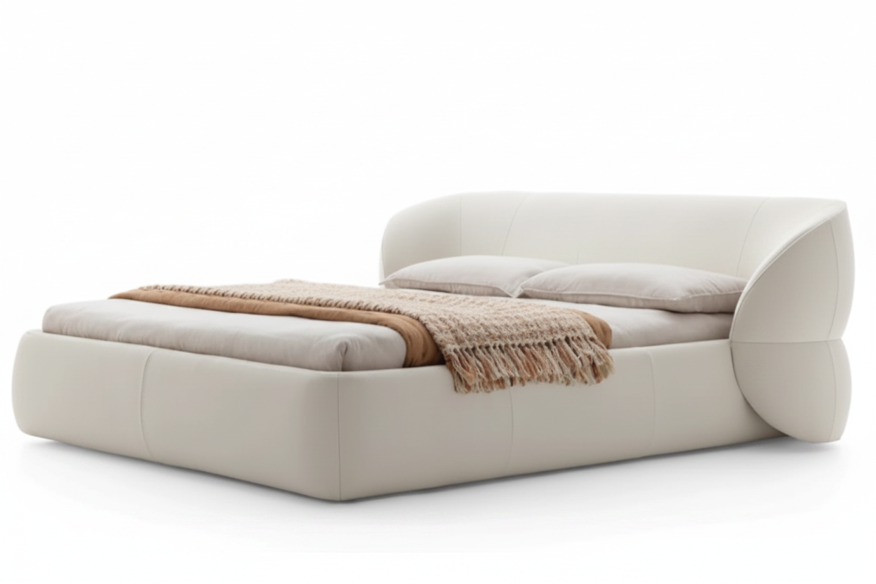Asymmetric Sculptural Bed – Front View