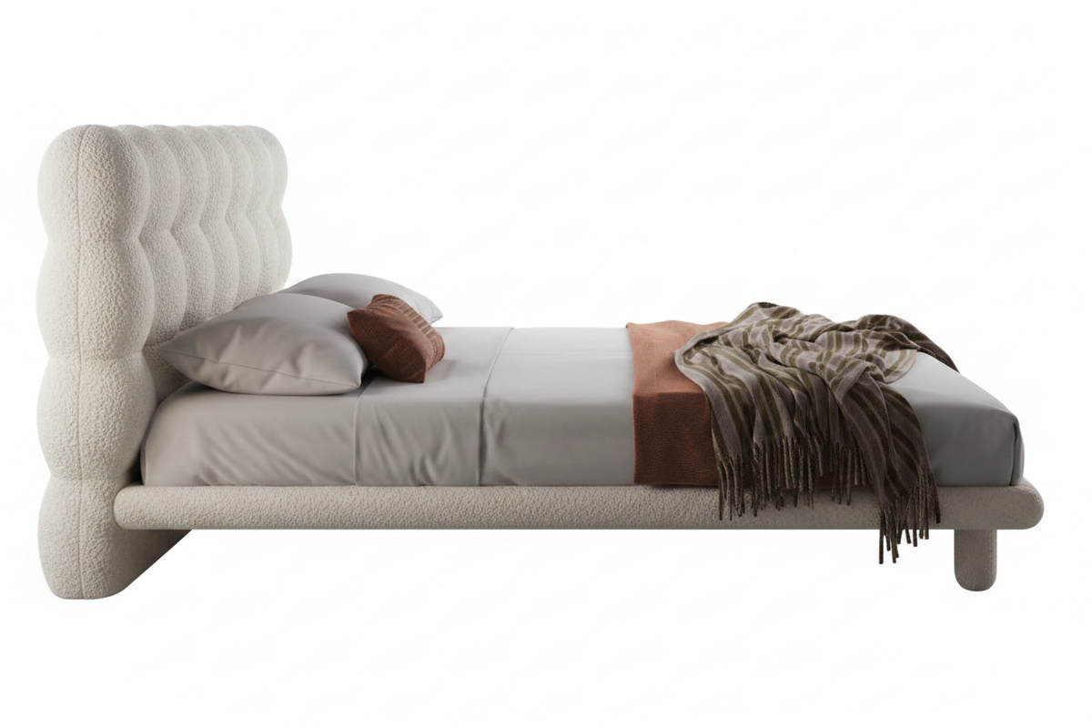 Boucle Bubble Bed – Side Profile View