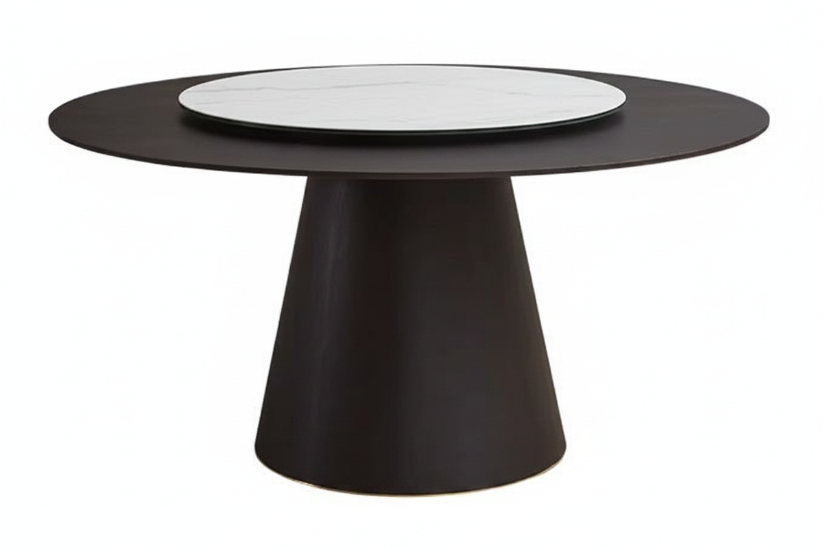 Dark Cone-Base Table – 45° Elevated View
