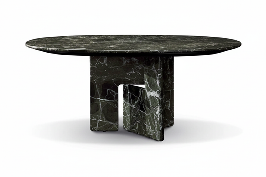 Green Marble Table – 45° Elevated View