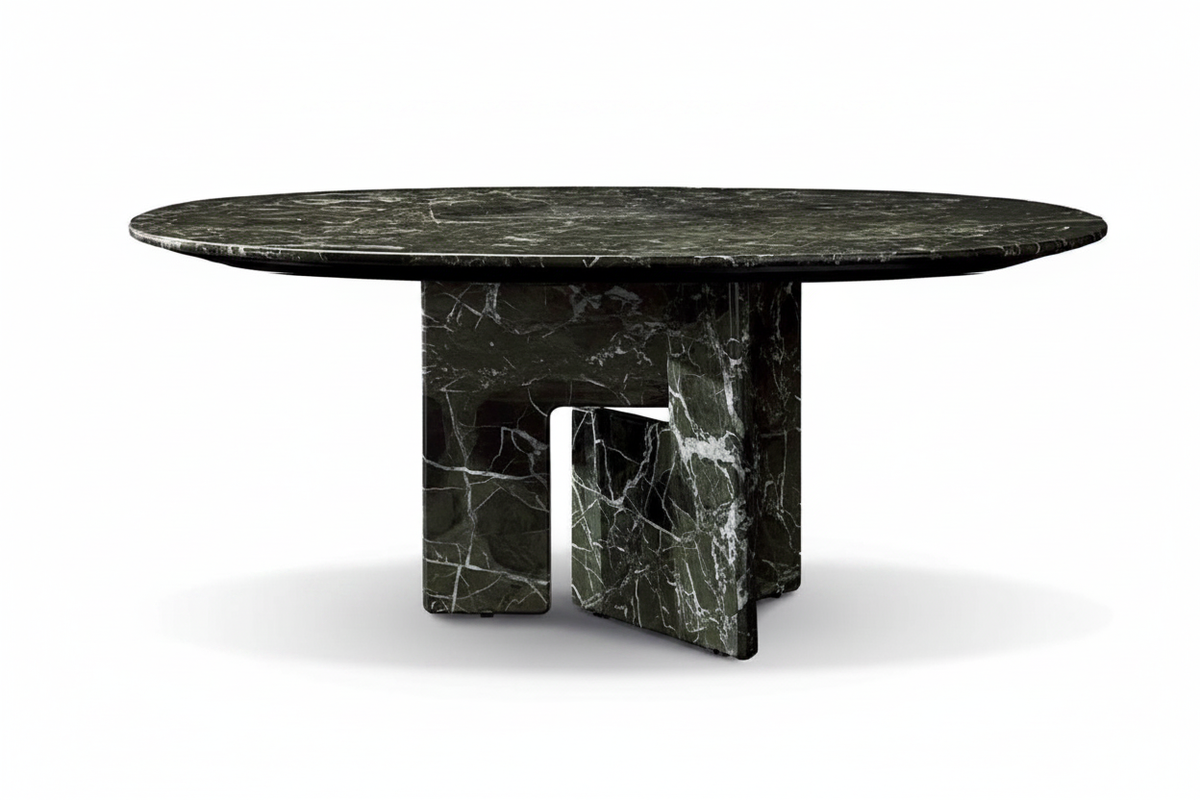 Green Marble Table – Front View