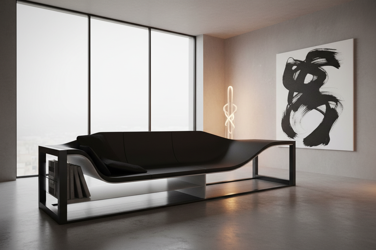 Linea Wave Sofa — interior lifestyle context