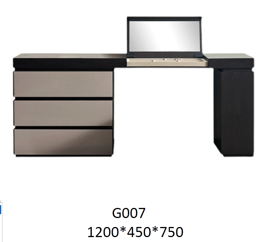 Lumière Dressing Table with Mirror-Finish Drawers