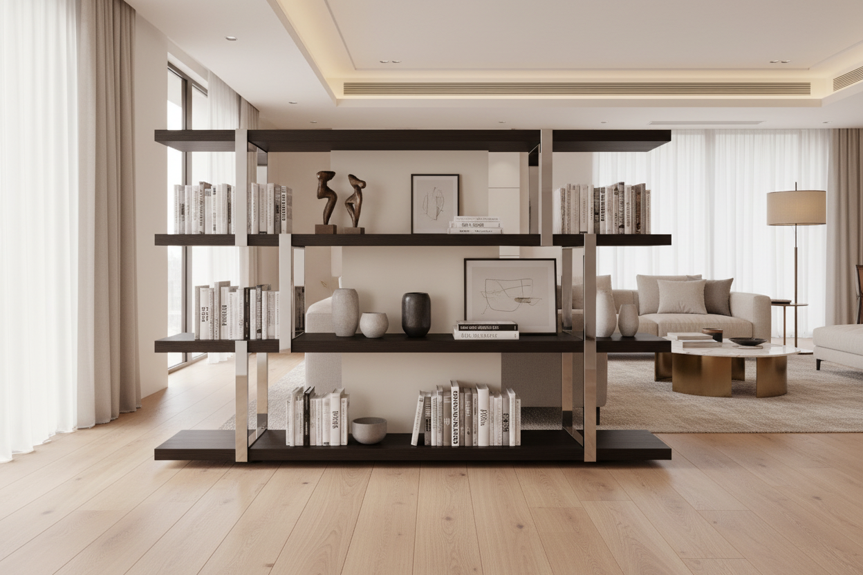 Lumen Étagère in luxury modern living room or study interior