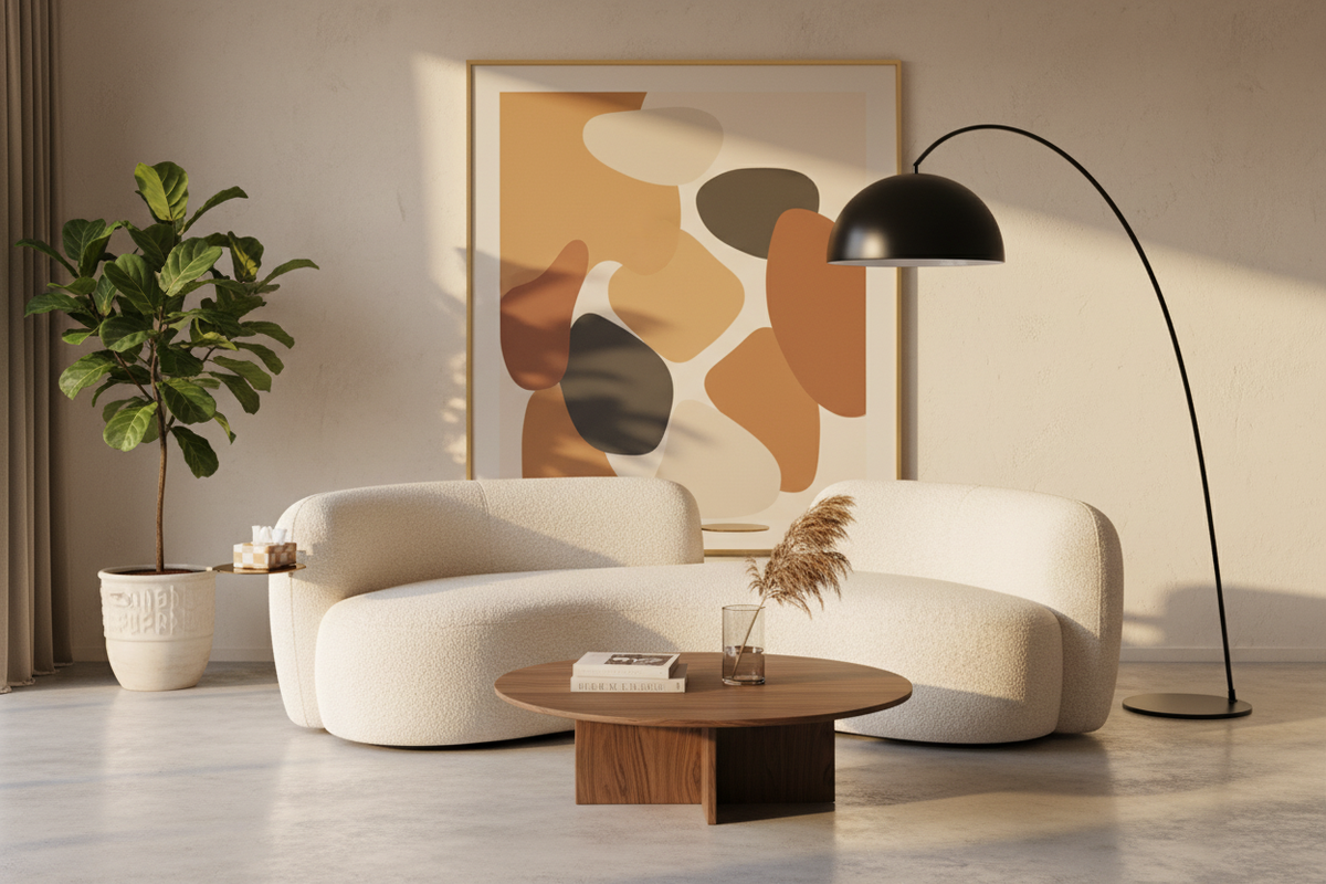 Lunara sofa in full interior context