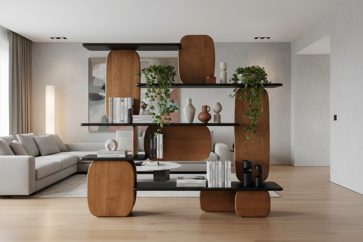 Cairn Shelving Unit in luxury modern living room or design studio