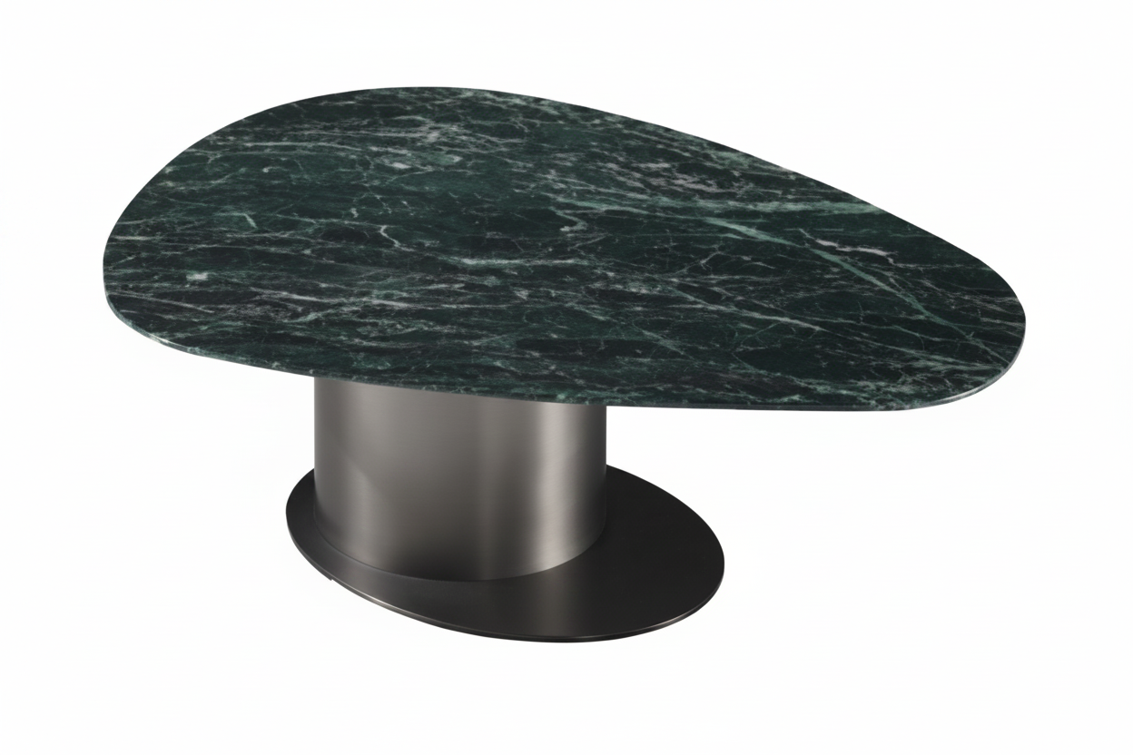 Petros Organic Green Marble Coffee Table side view