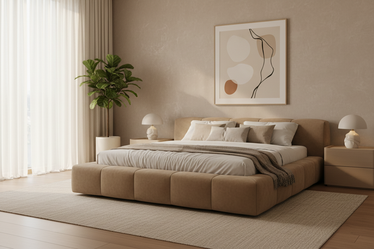 Bruma bed in a modern luxury bedroom interior