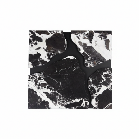 Quarum Four-Block Marble Coffee Table top view