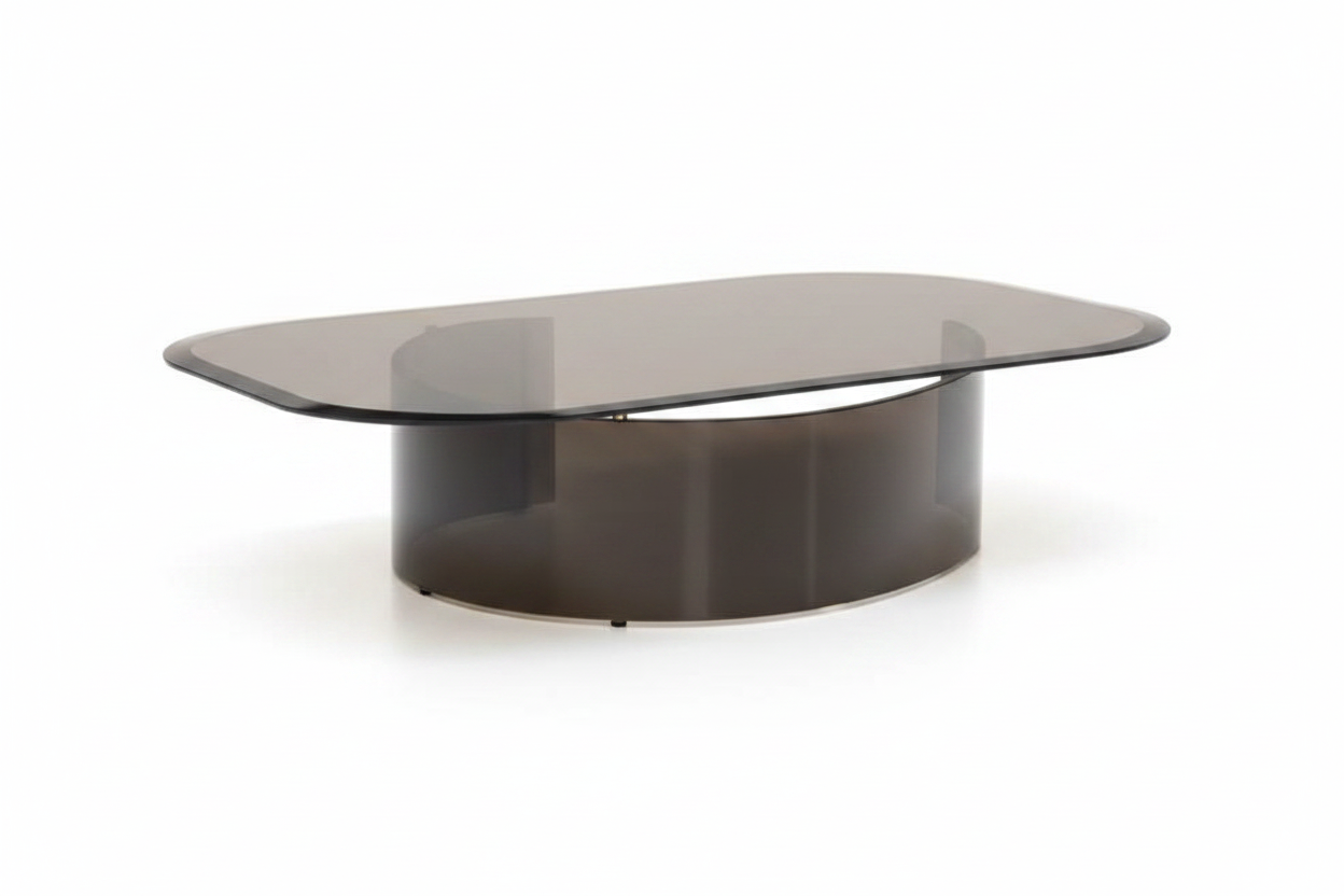 Lunaris Smoked Glass Coffee Table back view