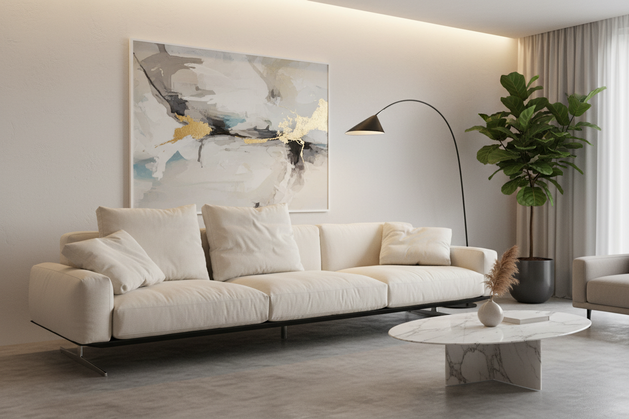 Lenis 4-seater sofa — interior lifestyle context