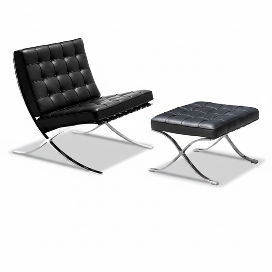 Arcus Lounge Chair & Ottoman — front 3/4 view