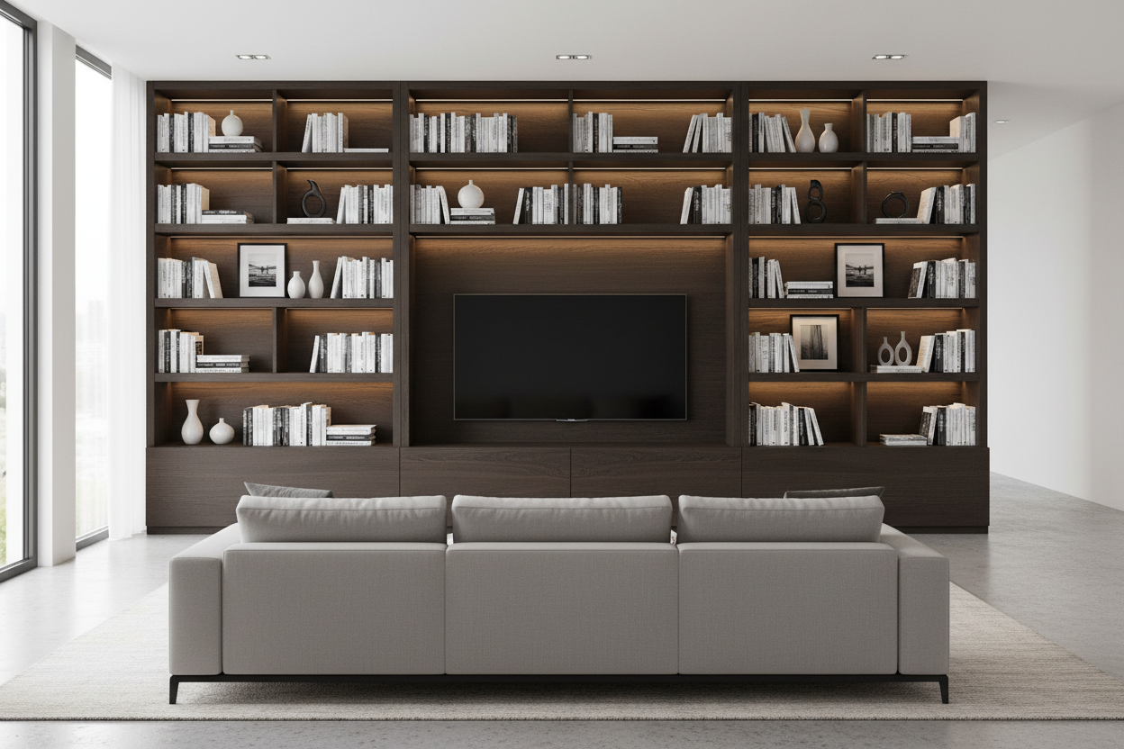 Corvara Wall System in luxury modern living room interior