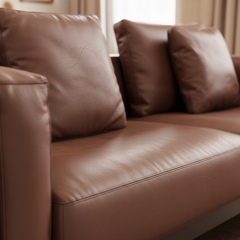 Ferrox sofa close-up leather texture