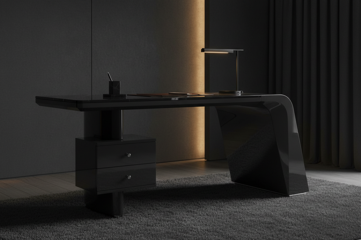 Cascade Executive Desk — full interior context