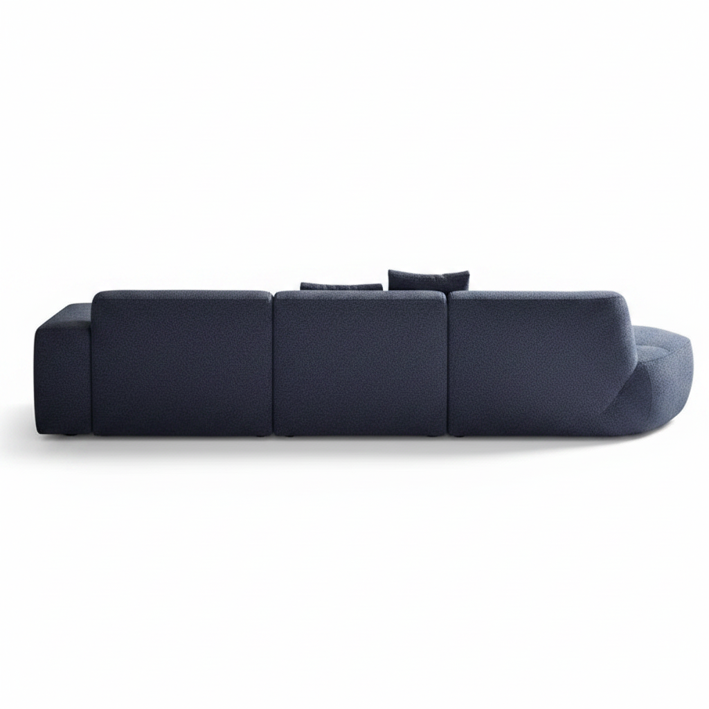 Orbis L-shape modular sectional sofa — back view