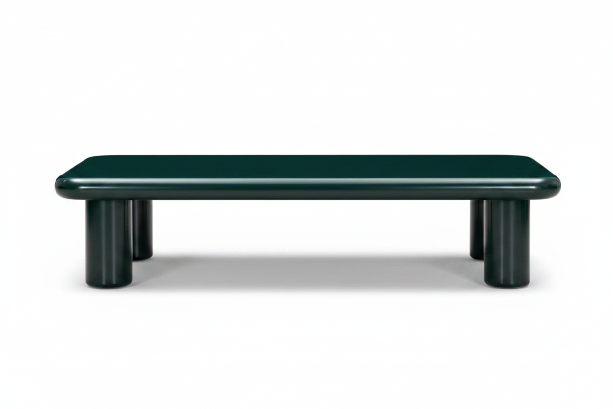 Colonna Glossy Green Coffee Table side view