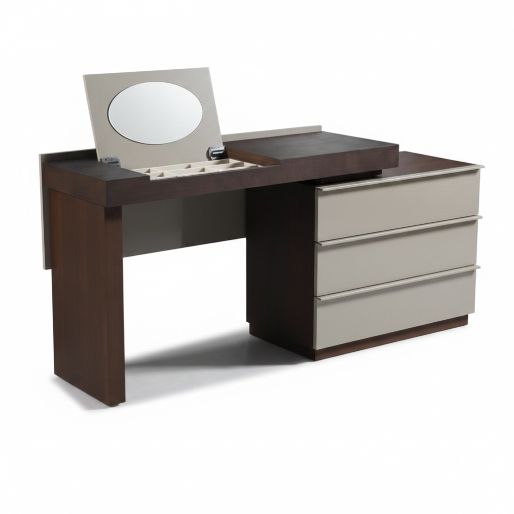Side profile view of Duetto dressing table