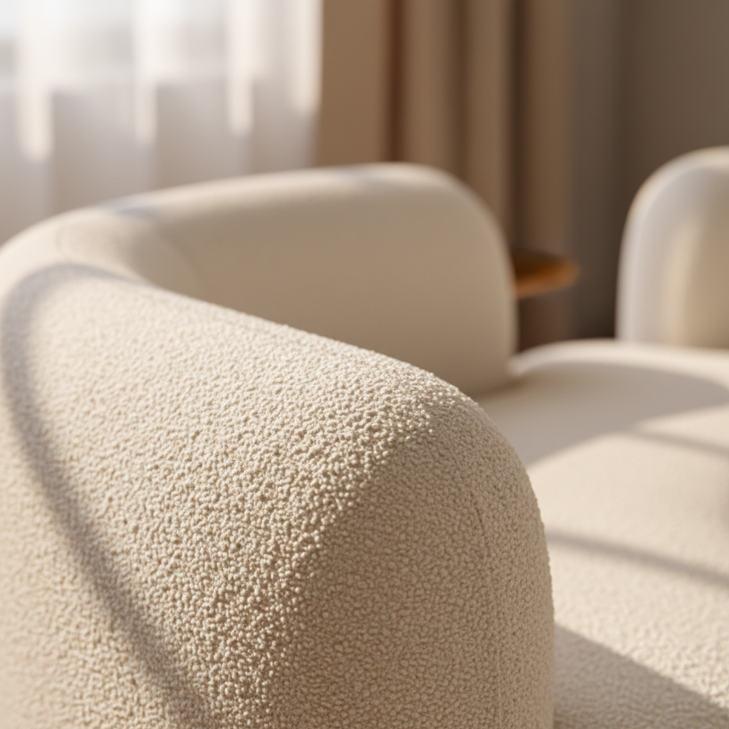 Lunara sofa close-up boucle texture