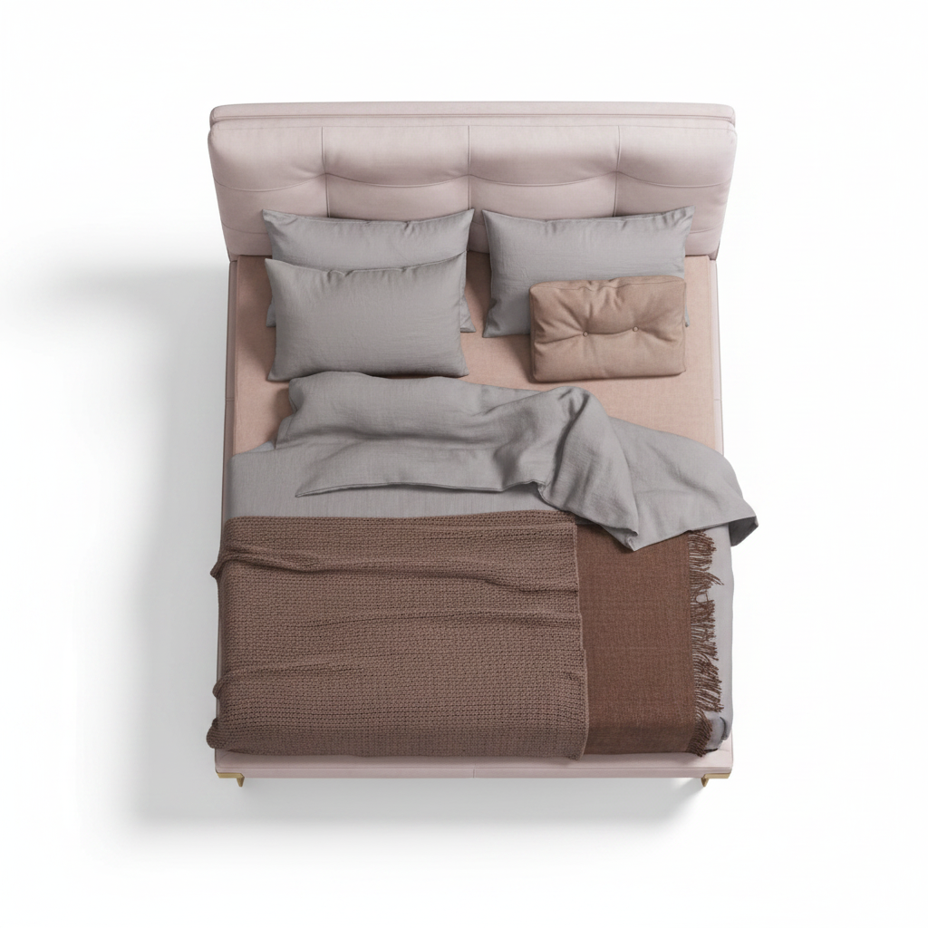 Rosea king bed — top view