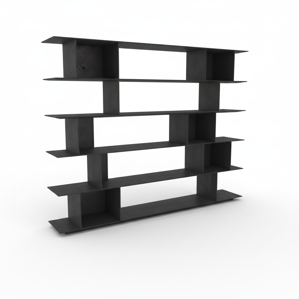 Stratum Shelf side profile showing staggered shelf depth