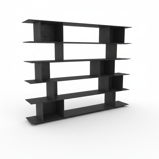 Stratum Shelf side profile showing staggered shelf depth