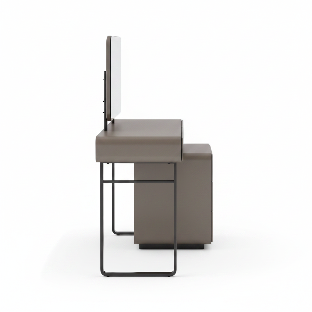 Side profile view of Sable dressing table
