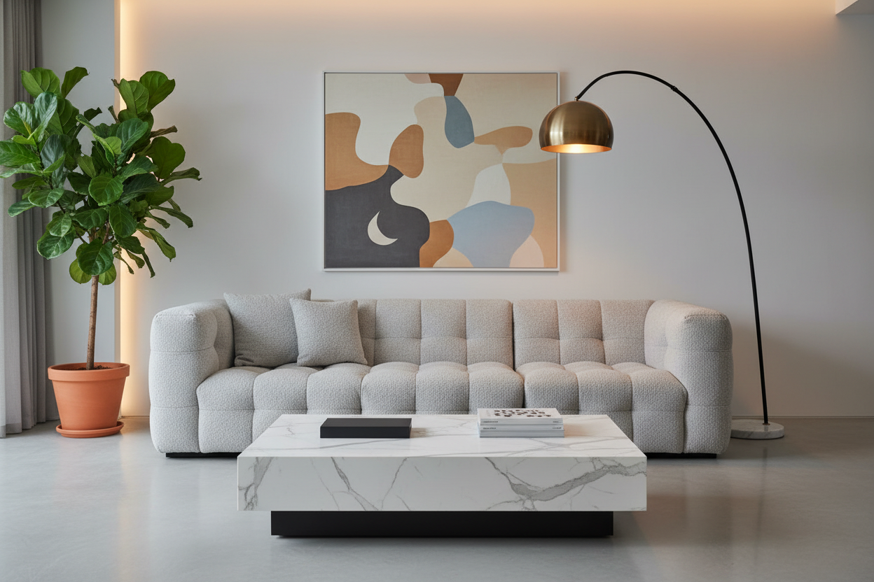 Alveo Sofa in a luxury living room interior setting