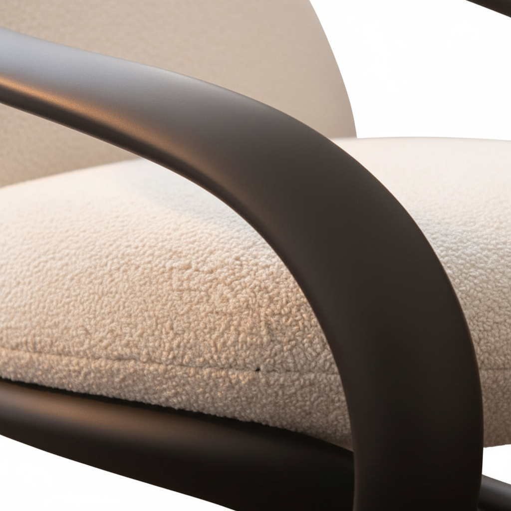 Orbis Loop Lounge Chair — boucle fabric detail close-up