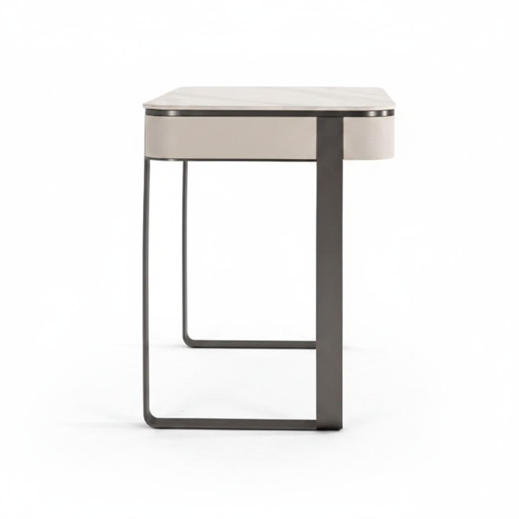 Side profile view of Pietra dressing table