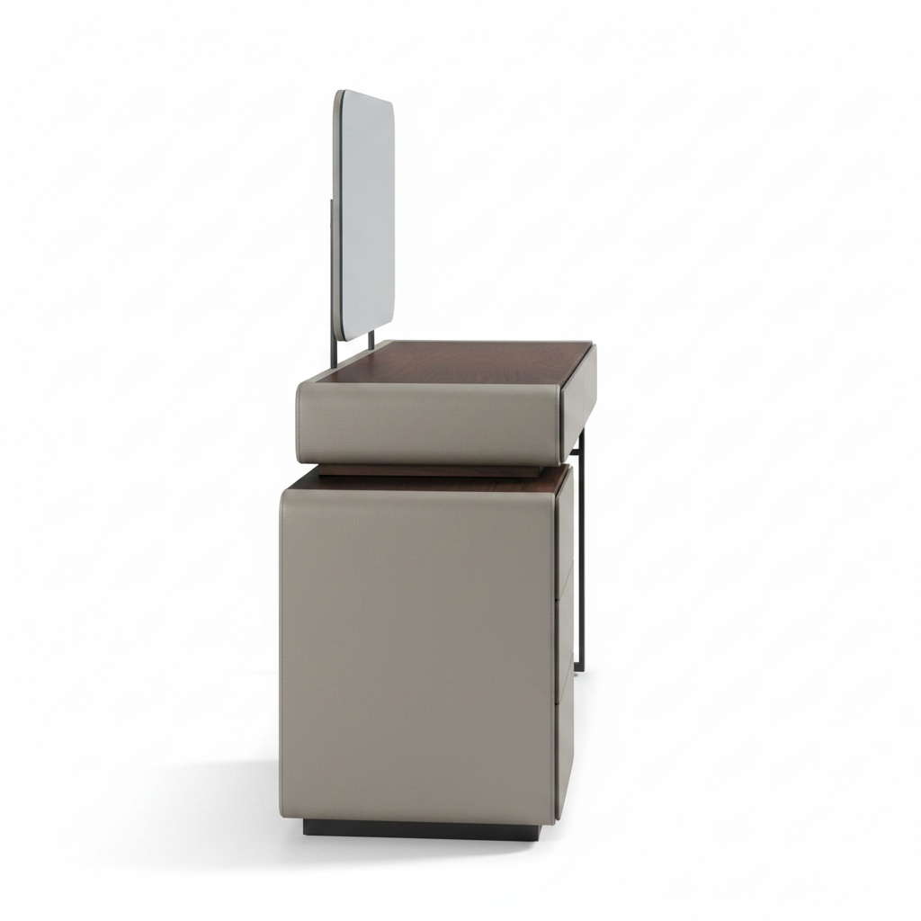 Side profile view of Corda dressing table