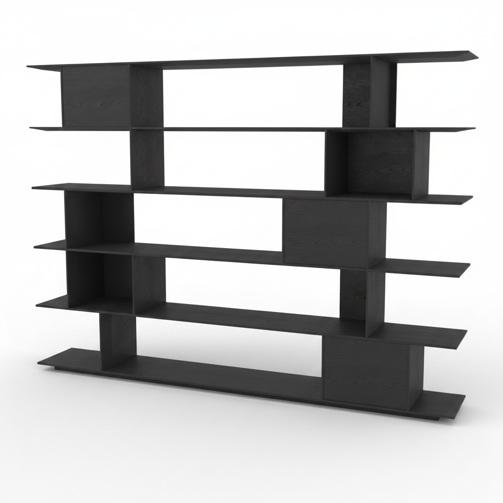 Stratum Shelf rear view showing open back and panel construction