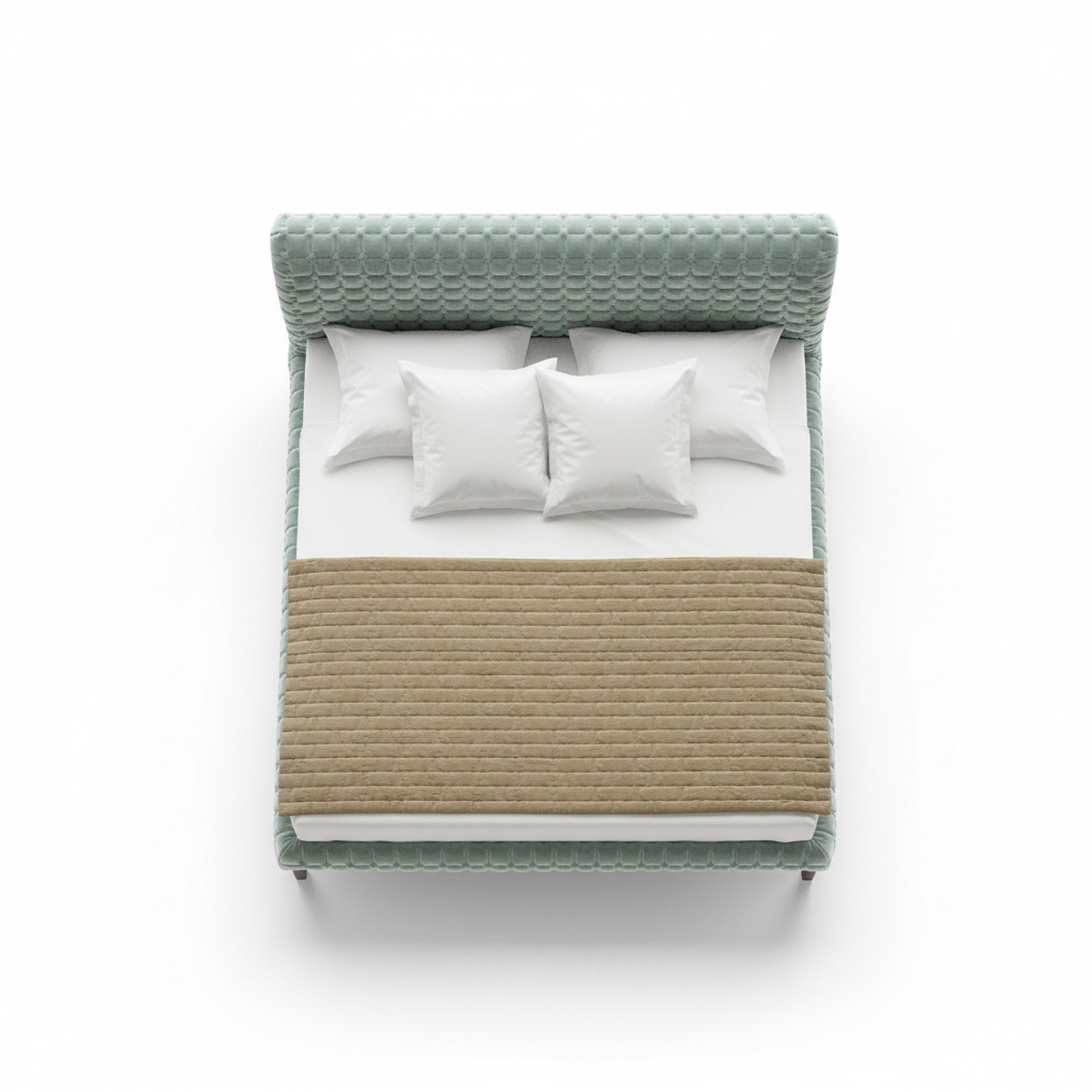 Trama king bed — top view