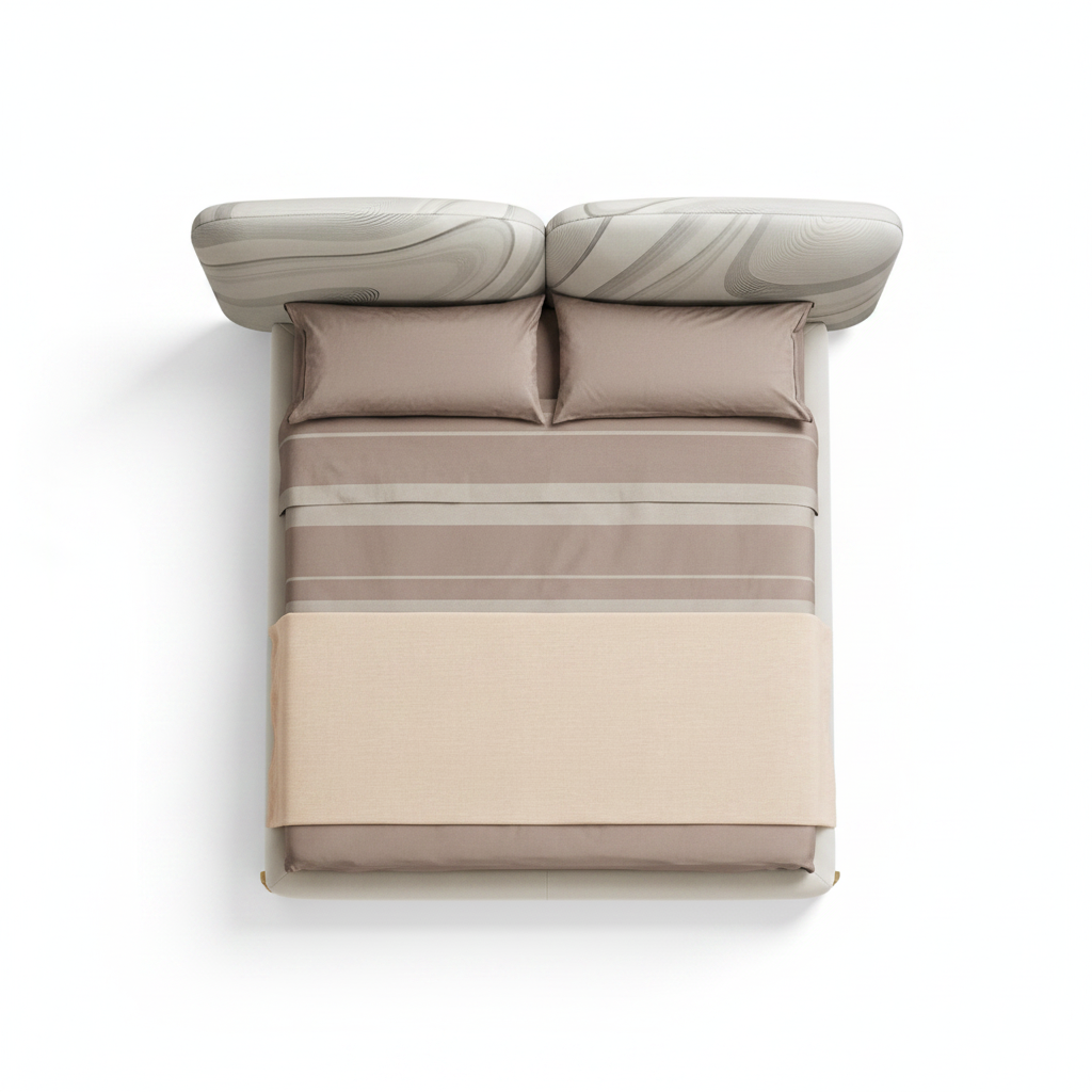Vela king bed — top view