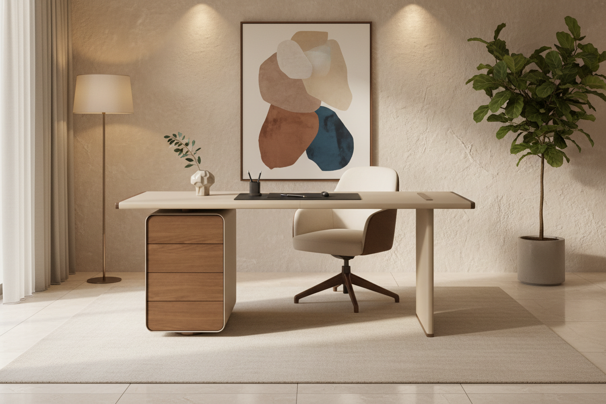 Lume Executive Desk — full interior context