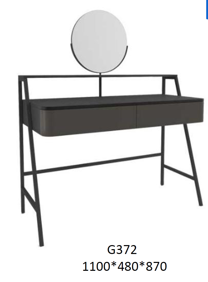 Atelier Dressing Table with Round Mirror
