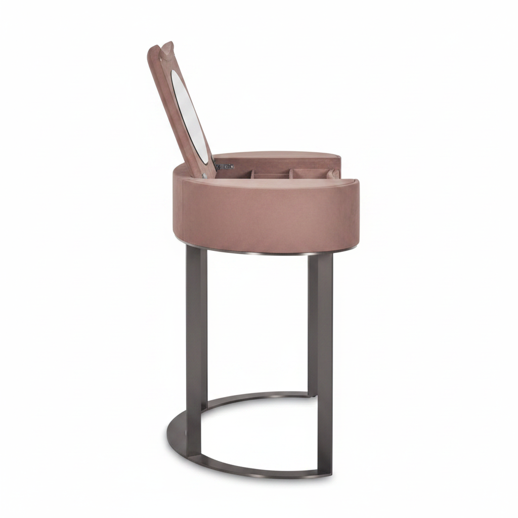 Side profile view of Luna dressing table