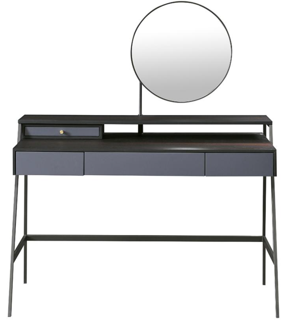 Noctis Dressing Table with Round Mirror