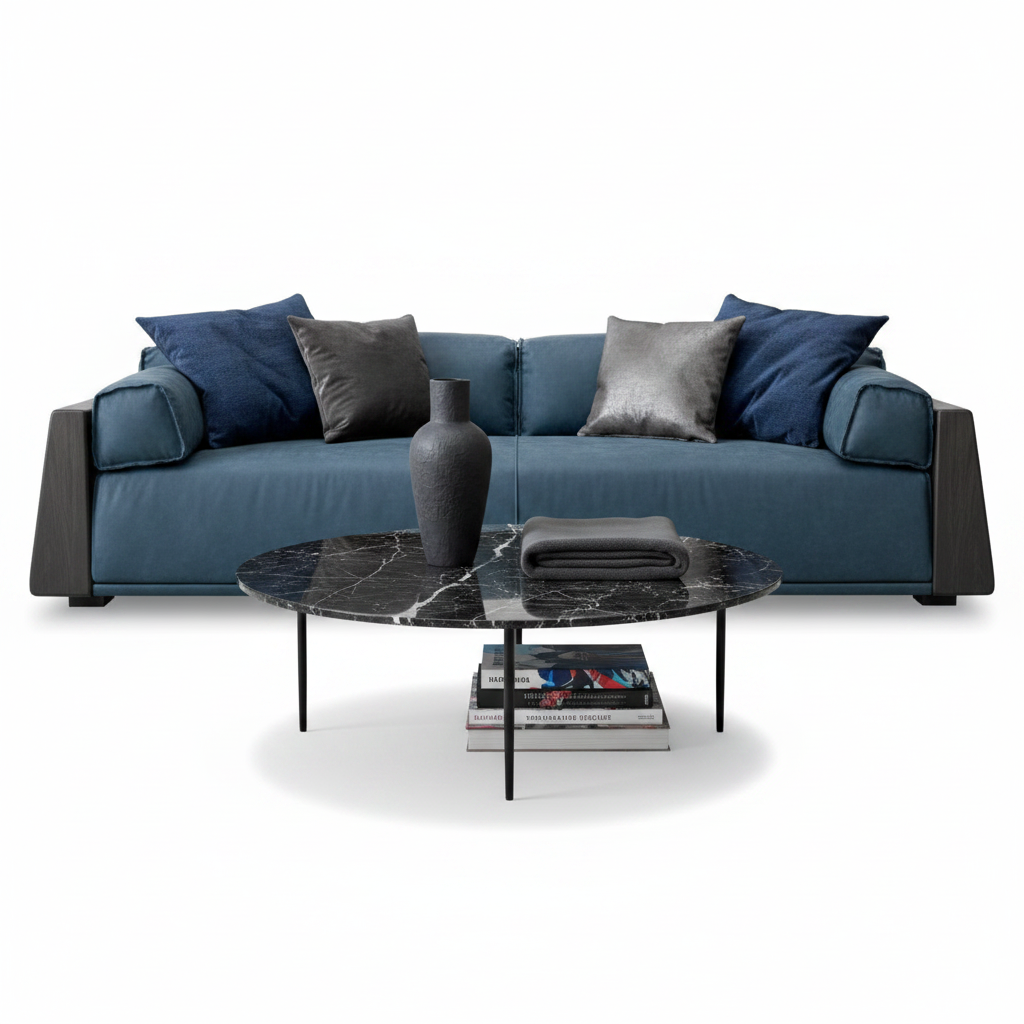 Ferro 4-seater sofa — styled with accessories