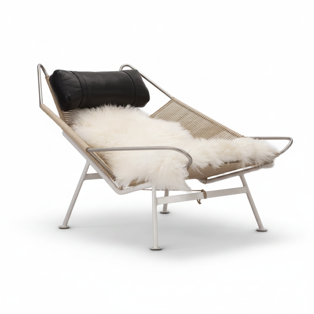 Halcyon Rope Lounge Chair — front 3/4 view
