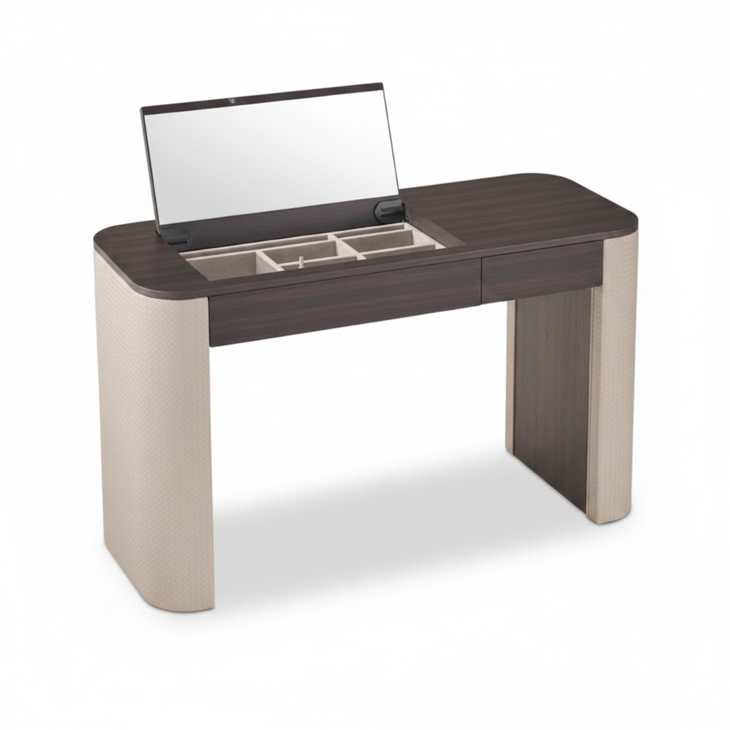 Side profile view of Volta dressing table