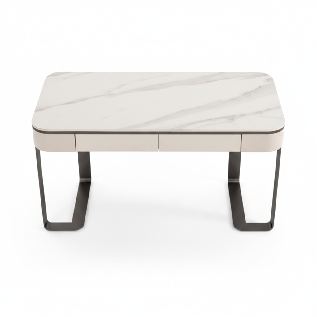 Top view of Pietra dressing table with sintered stone top