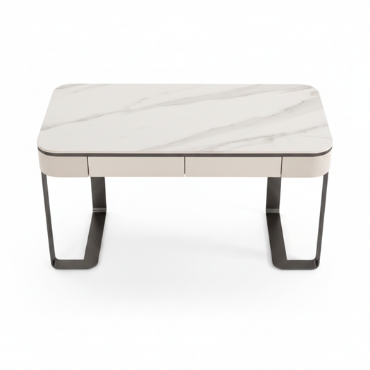 Top view of Pietra dressing table with sintered stone top