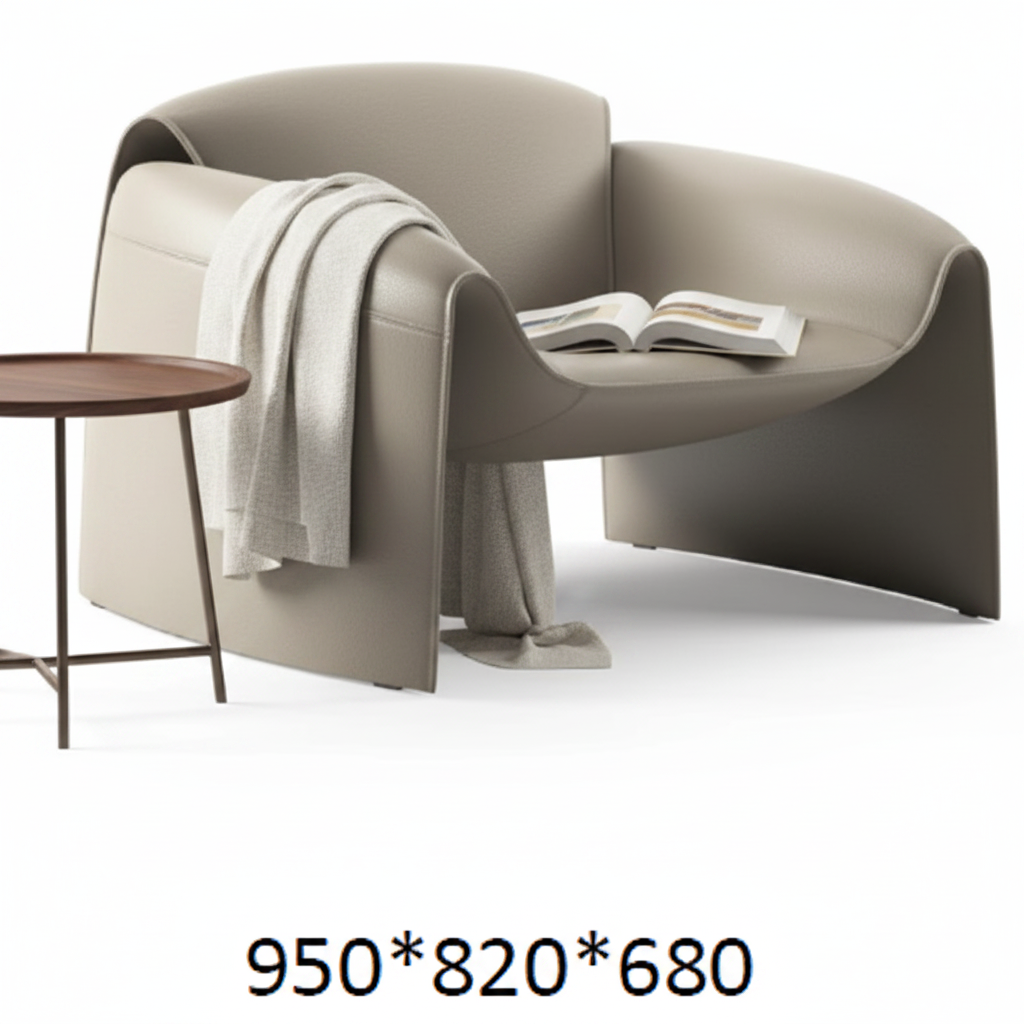 Voluta Lounge Chair — styled with accessories